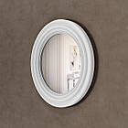 Дзеркало настінне кругле Casa Verdi Rondo біле 70 см, дзеркало 50 см із фацетом 10 мм. Рама МДФ., фото 4