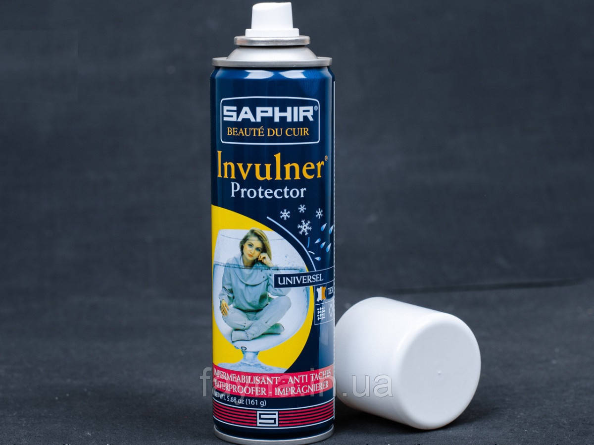 Водовідштовхувальний спрей Saphir Invulner Protector 250 мл для шкіри, замші, нубуку