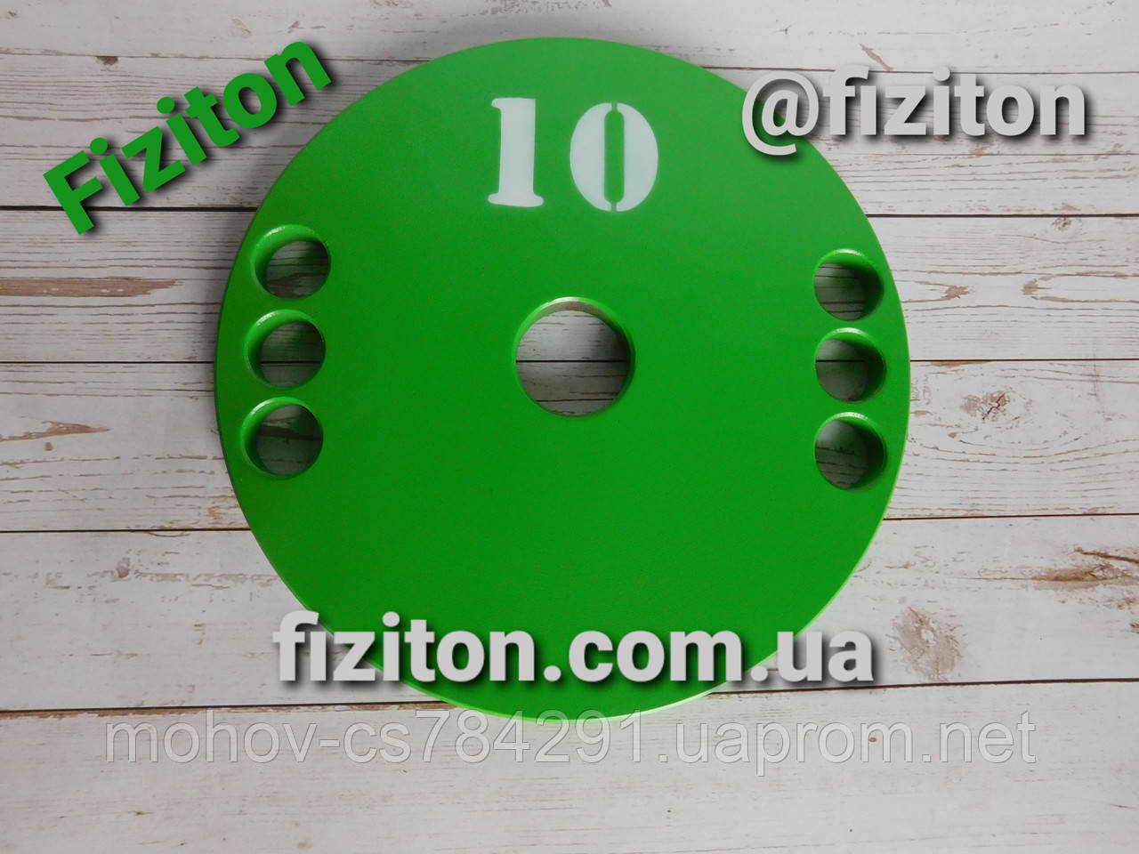 Блин (диск) Fiziton 10 кг стальной + покраска - фото 1 - id-p257623451