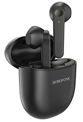 Бездротові навушники з мікрофоном Bluetooth навушники в кейсі BOROFONE Serenity BE49 Чорний