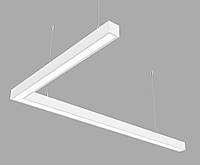 Линейный светодиодный светильник Z-LED 80Вт L-образный белый (1000*600)
