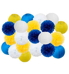 Святковий декор "Yellow and blue" набір 21 шт
