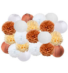 Святковий декор "Brown and white" набір 21 шт