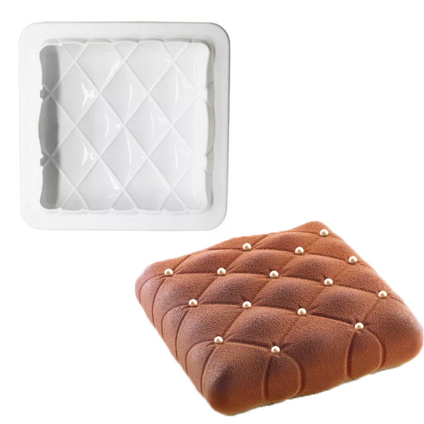 Силіконова форма для європейських десертів 3Д Подушка, 19 см, фото 1