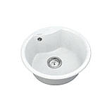 Гранітна мийка Vankor Vena VMR 01.48 White 480, фото 2