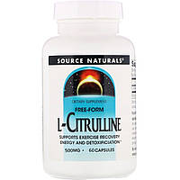 L-Цитруллин 500 мг, L-Citrulline, Source Naturals, 60 капсул