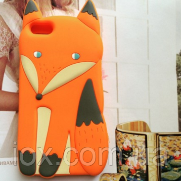 Силіконовий чохол помаранчева лисиця для Iphone 4/4S