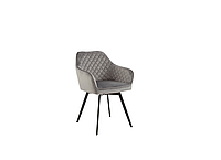 Стул поворотный R-63 серый | стул для дома | мягкий стул для кафе | стулья для гостиной и кухни