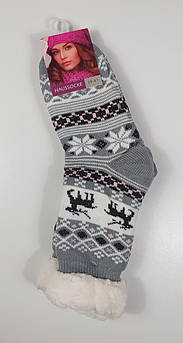 Шкарпетки шерстяні на хутрі жіночі, розмір "HAUSSOCKE". 39-41