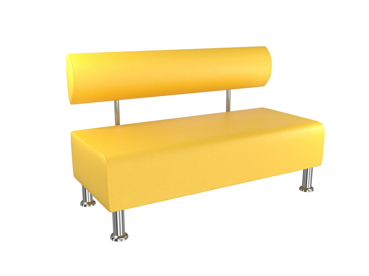 Диван офісний BNB Solo 1200x540x750 жовтий. Флай 2240. Для школи, лікарні, адміністратора, очікування