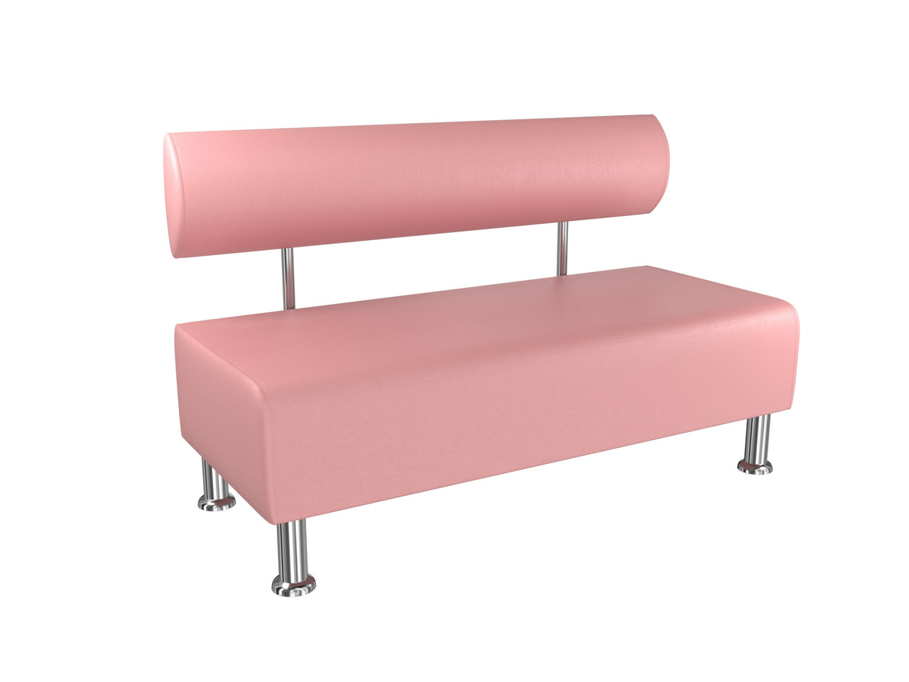 Диван офісний BNB Solo 1200x540x750 рожевий. Флай 2202. Для школи, лікарні, адміністратора, очікування