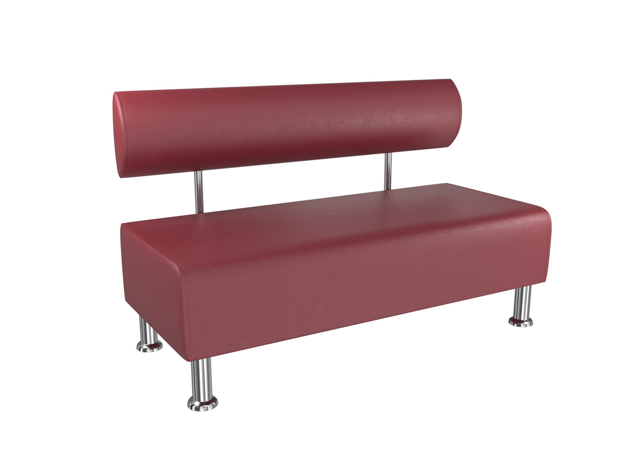 Диван офісний BNB Solo 1200x540x750 бордовий. Флай 2223. Для школи, лікарні, адміністратора, очікування