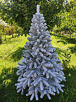 Елка литая искусственная новогодняя "Буковельская" голубая пышная густая красивая 2.1 м с подставкой ель