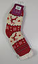 Шкарпетки жіночі флісові теплі | домашні | з антиковзними вставками | розміри 35–38 та 39–41 | узори олені | кольори червоний, фото 3