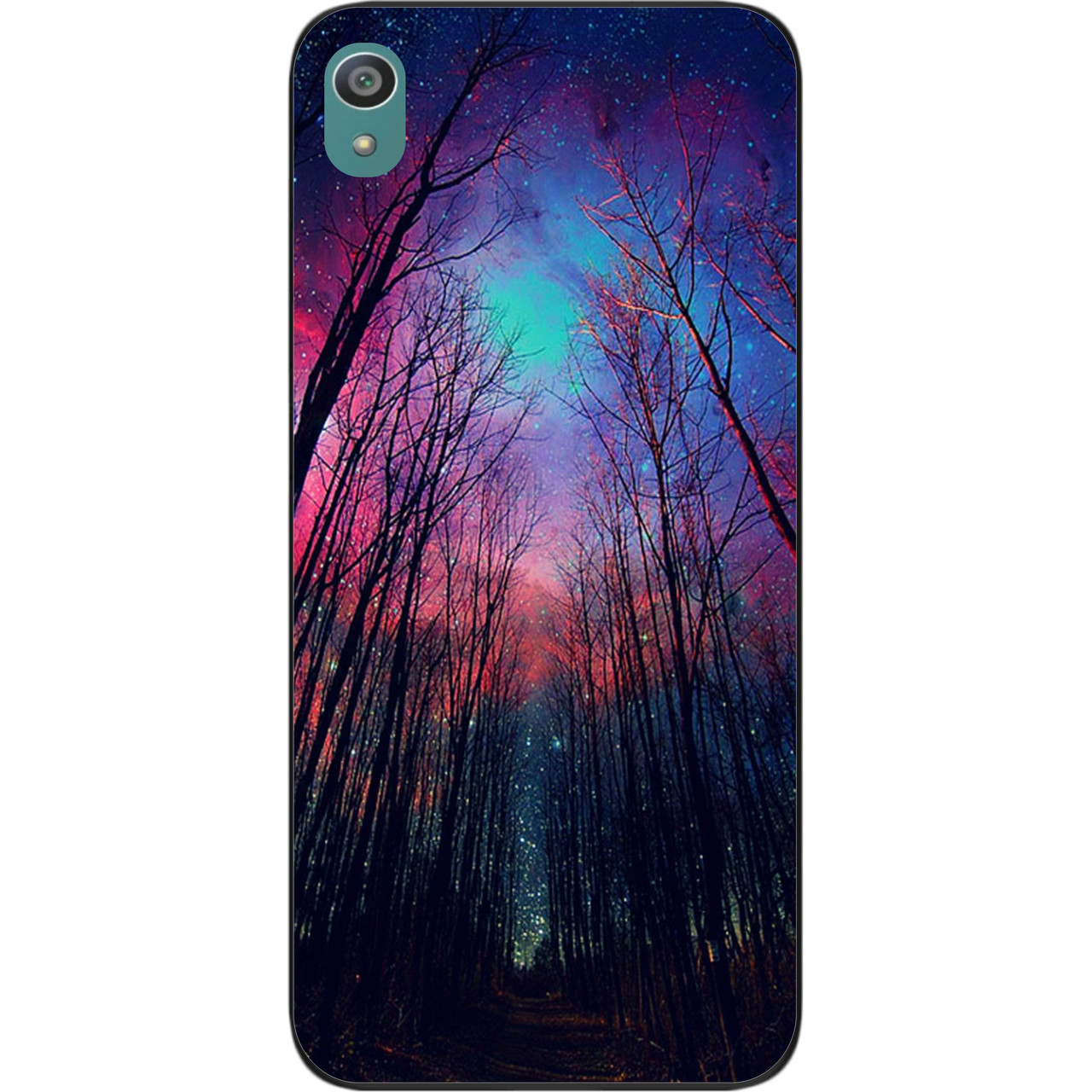 Силіконовий чохол бампер для Sony Xperia Z5 E6633 з картинкою Ліс космічне небо, фото 1