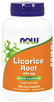Now Foods Licorice Root 450 mg 100 капсул (4384303786)