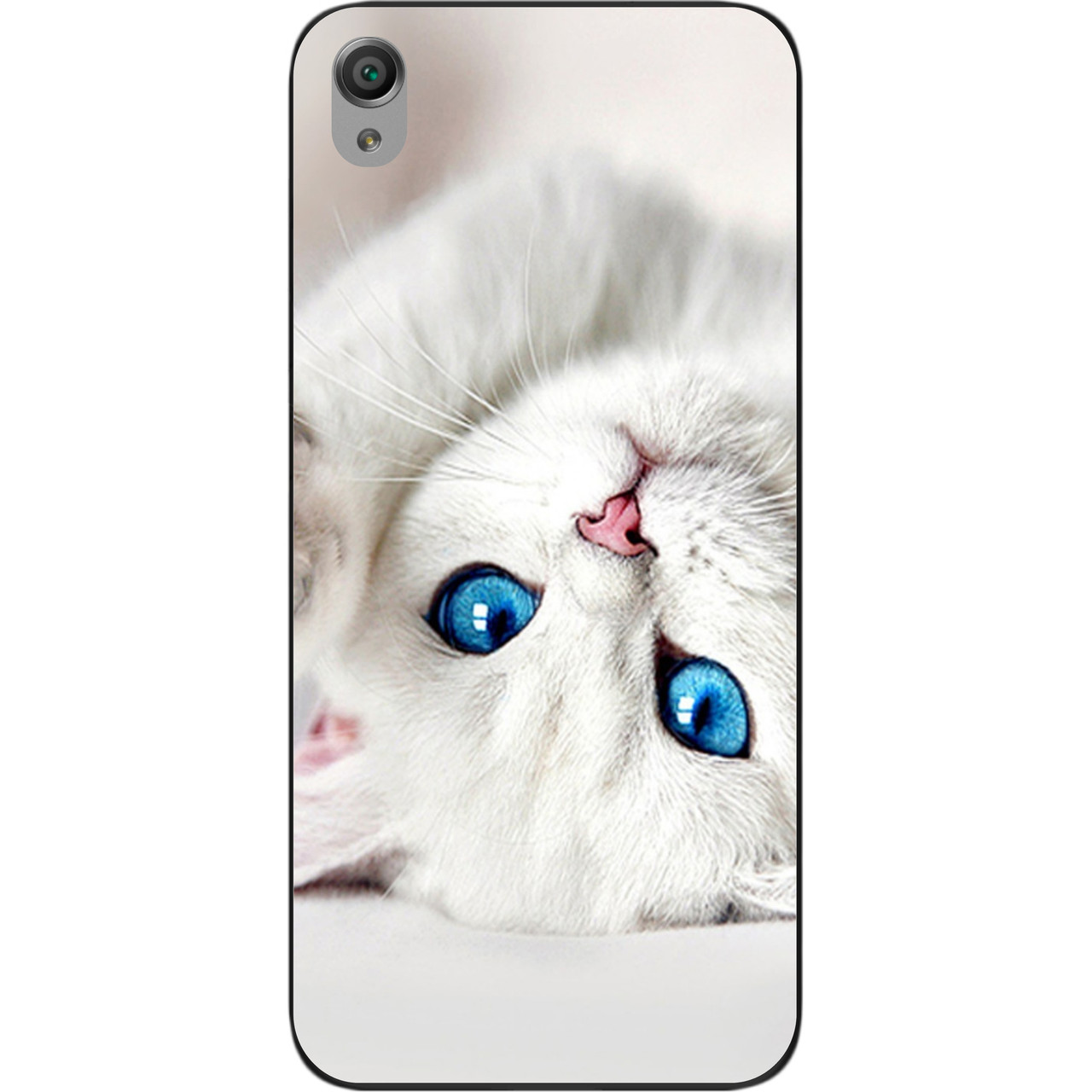 Чохол силіконовий для Sony Xperia M4 Aqua з картинкою Білий котик, фото 1