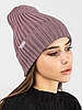 Стильна в'язана шапка з відворотом, Модні шапки для підлітків, Молодіжна шапка, фото 10
