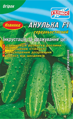 Насіння огірків бджолозапильних АнулькаF1 25 шт. Инк., фото 1