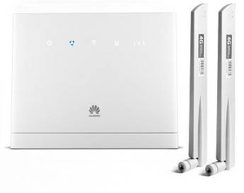 Стаціонарний 4G Wi-Fi роутер Huawei B315s-22 LTE 900/1800/2600 Мгц + Антена 10 dBi 2 шт
