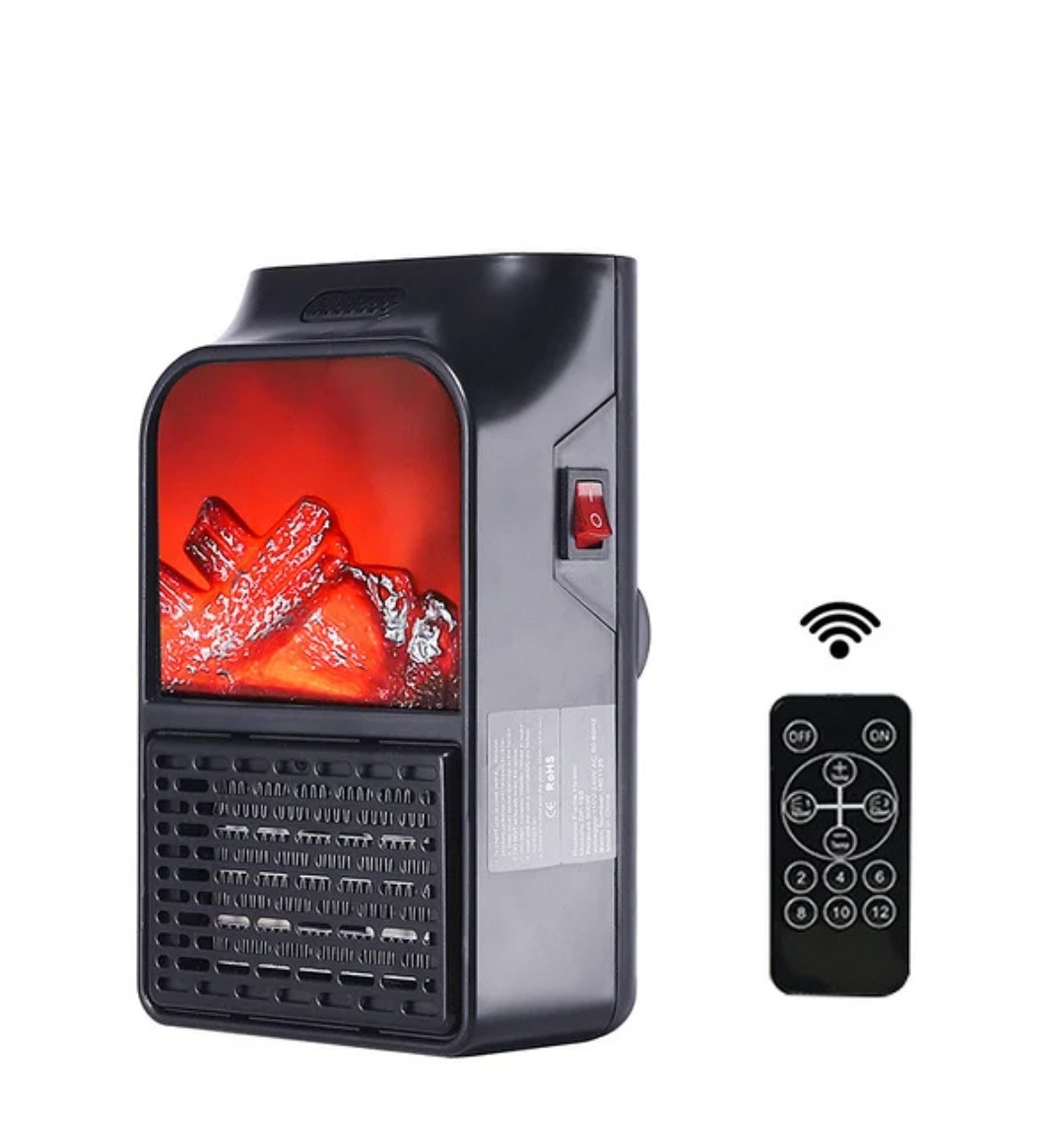 Flame Heater міні Обігрівач камін із Пультом обігрівач 500w handy Heater керамічний 500w ват портативний