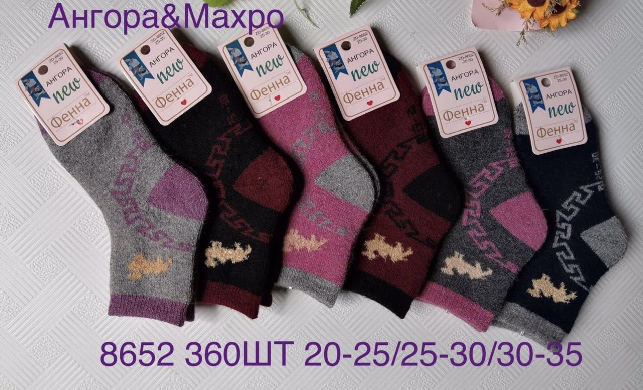 Шкарпетка дитяча Ангора з махрою люкс якість 25-30 (12 шт.), фото 1