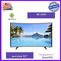 Телевизор COMER 50" Smart 4K (Android 7.1 (1/4)) Изогнутый.Телевизор smart tv,android.