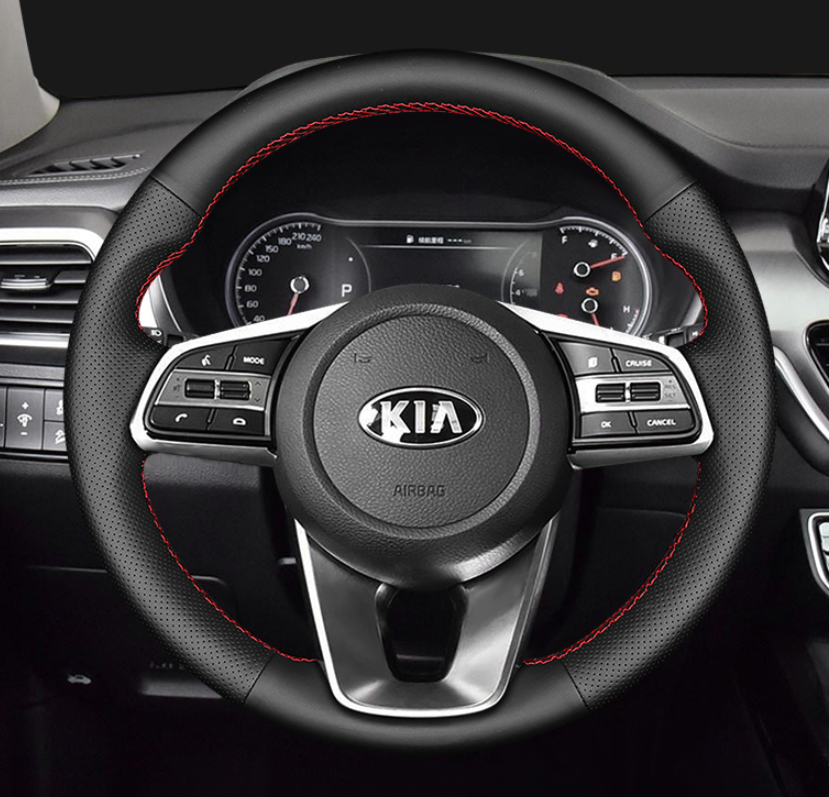 Чохол обплетення на кермо для автомобіля KIA Sportage 2018 — 2021 натуральна шкіра