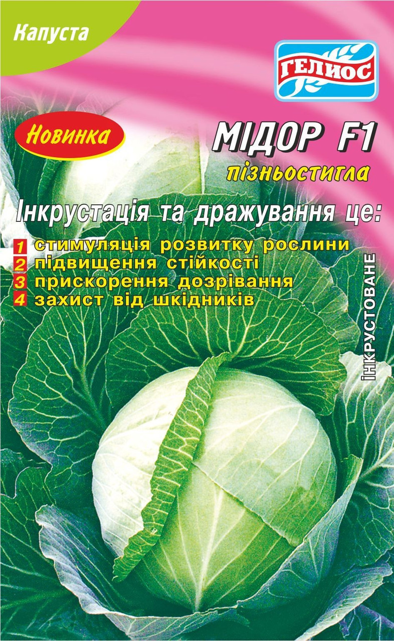 Насіння капусти білокачанної Мідор F1 50 шт. Інк.