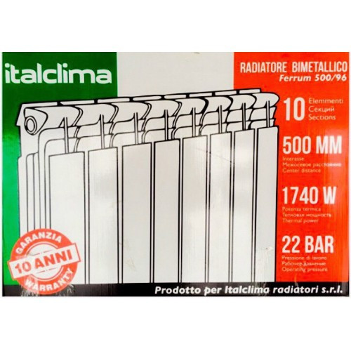 Біметалічний радіатор ITALCLIMA Ferrum 500/96 BM