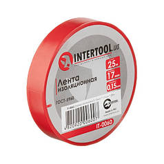 Стрічка ізоляційна 0.15 мм*17мм*25м червона INTERTOOL IT-0060