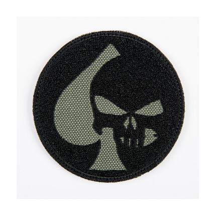 Вишитий шеврон "Spades Punisher" на липучці (чорний олива), фото 1