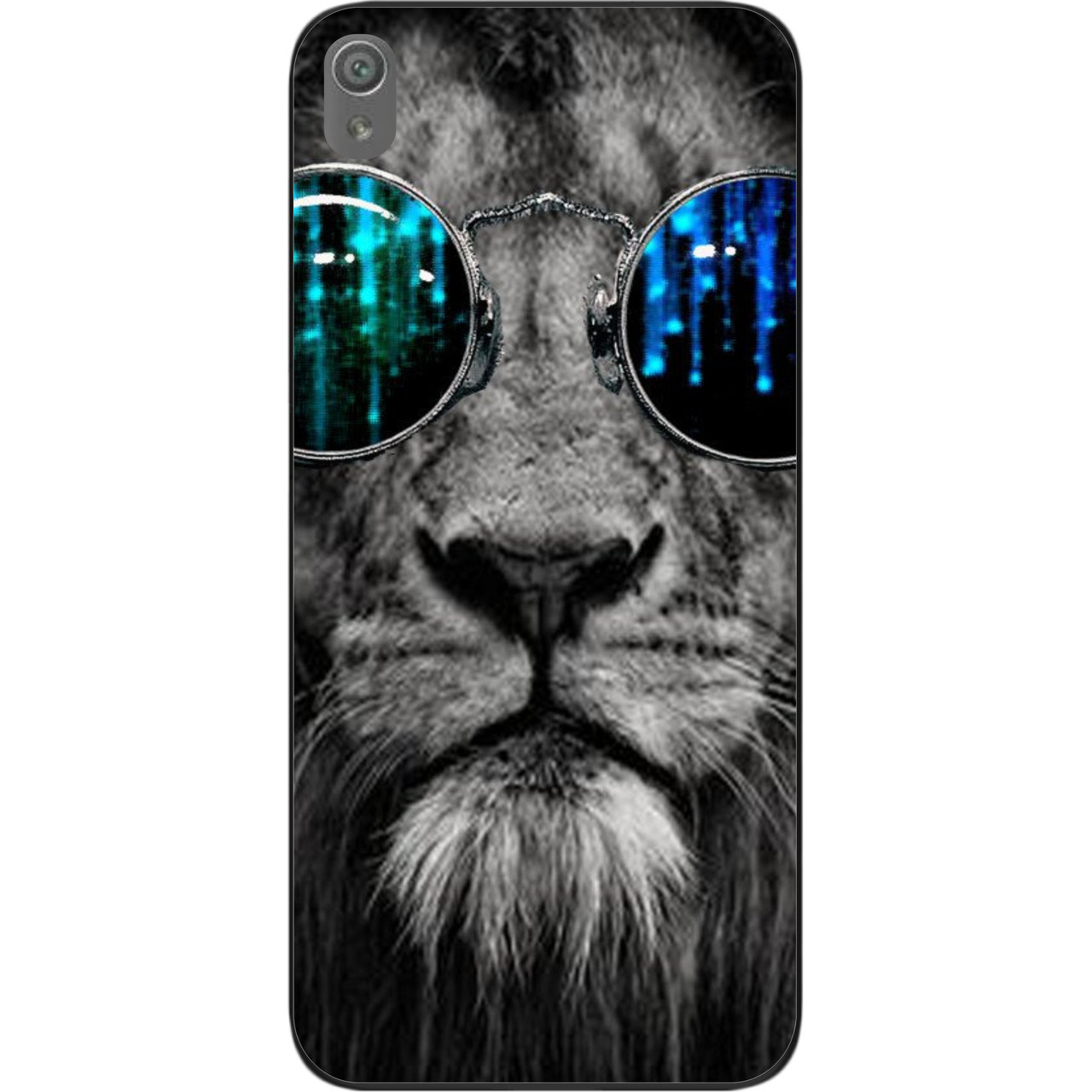 Силіконовий чохол для Sony Xperia XA з картинкою Лев в окулярах, фото 1