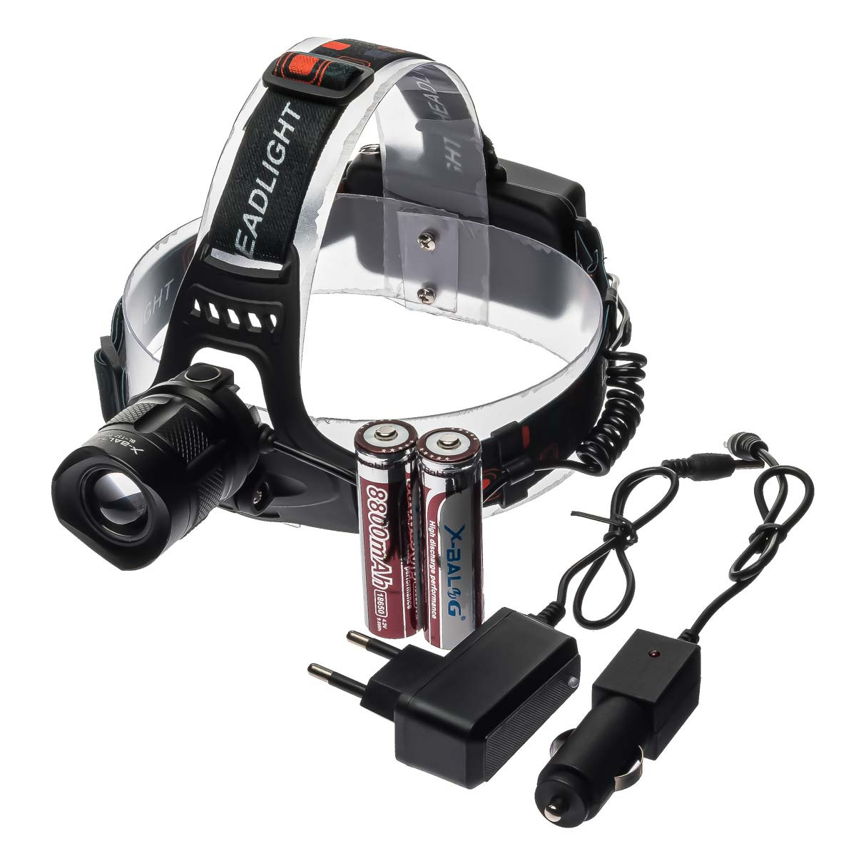 Ліхтар налобний BL-T32-P50 LED/2*18650 Акк./ Zoom/220V-12V/ Кріплення на голову