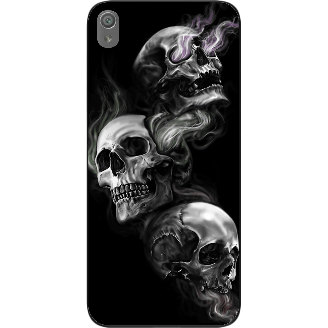Бампер силіконовий чохол для Sony Xperia XA з картинкою Три черепа, фото 1