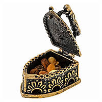 Фігурка з бурштином бронзова Праска з галічкою