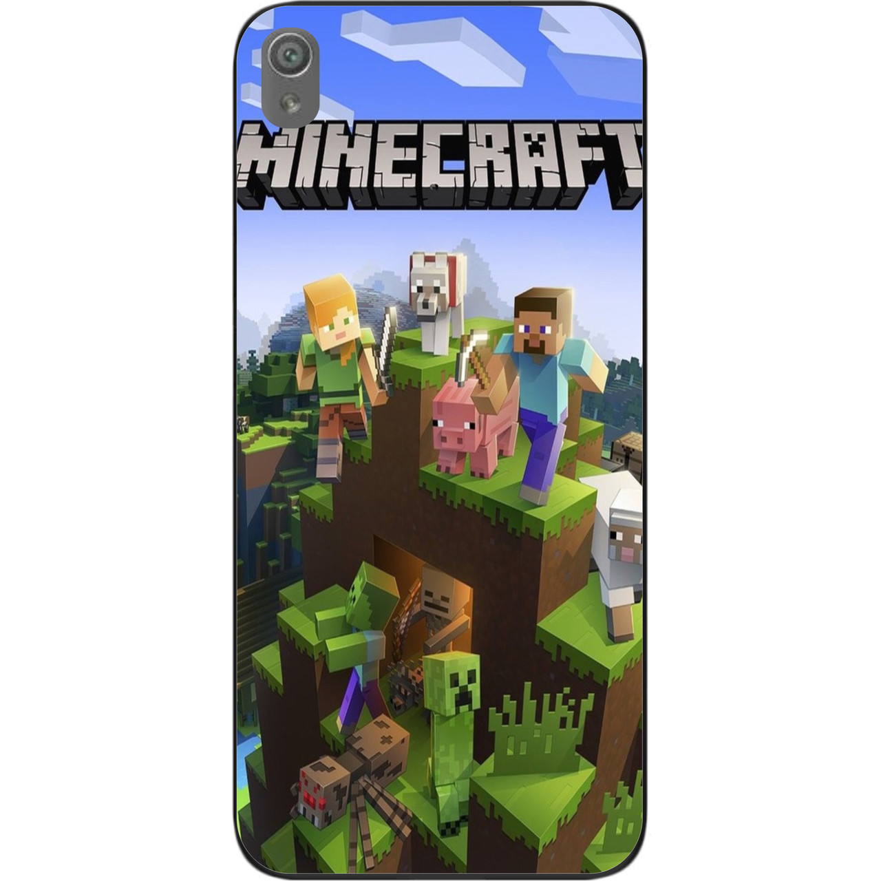 Силіконовий чохол для Sony Xperia XA з картинкою Майнкрафт герої, фото 1
