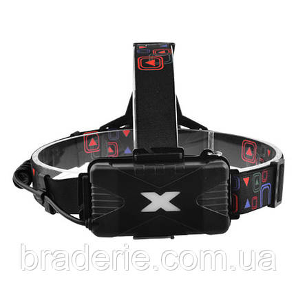 Ліхтар налобний W602-T6+2XPE, ЗП micro USB, фото 3