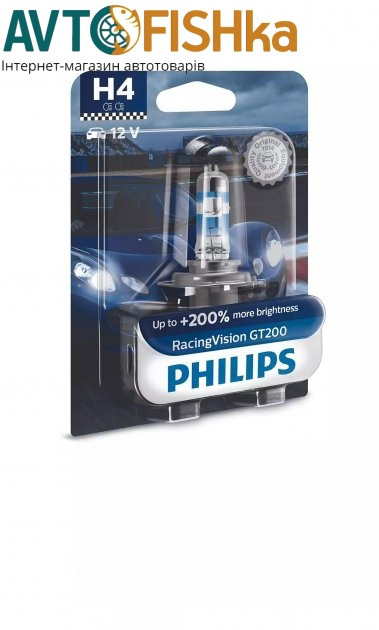 Галогенна лампа Philips Racing Vision H4 +200%