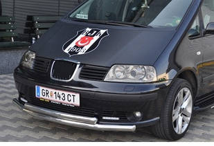 Кенгурник подвійний вус на Volkswagen Sharan (1995-2010) Фольксваген Шаран