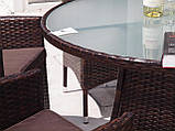 Комплект меблів круглий стіл з кріслами із ротангу, фото 3