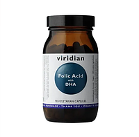 Фолиевая Кислота + ДХА Для Беременных и Кормящих 90 кап Viridian Folic Acid with DHA Англия Доставка из ЕС