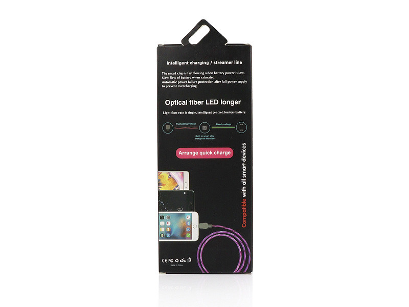 Кабель USB - Lightning светящийся 250шт 8602 - фото 7 - id-p1478965178