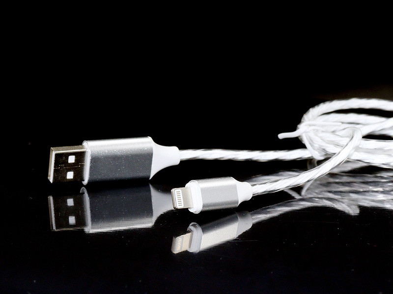 Кабель USB - Lightning светящийся 250шт 8602 - фото 6 - id-p1478965178