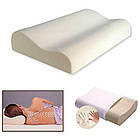 Ортопедична подушка з ефектом пам'яті 50x29x10/7см, Memory Foam Pillow / Подушка анатомічна, фото 5