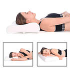 Ортопедична подушка з ефектом пам'яті 50x29x10/7см, Memory Foam Pillow / Подушка анатомічна, фото 4