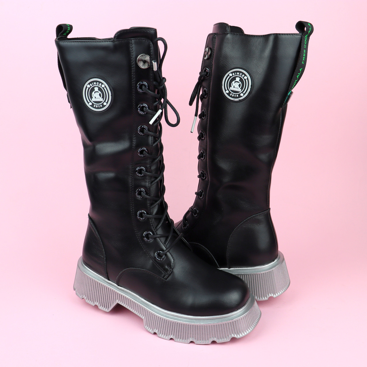 Высокие кожаные зимние ботинки для девочки тм Bi&Ki размер 38 - стелька 24 см - фото 2 - id-p170226214