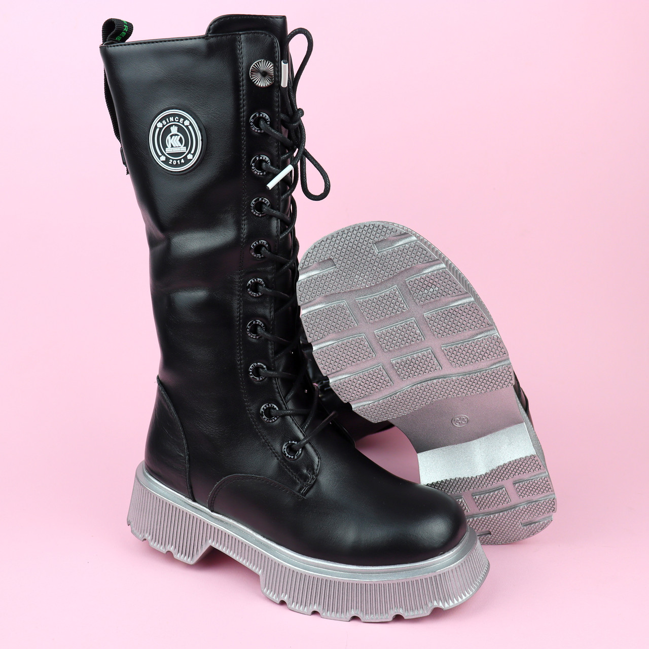 Высокие кожаные зимние ботинки для девочки тм Bi&Ki размер 38 - стелька 24 см - фото 3 - id-p170226214