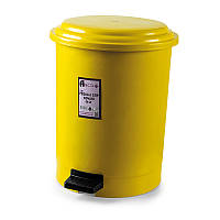 Корзина для мусора с педалью жёлтый пластик 50л PK-50 105