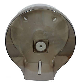 Диспенсер для туалетного паперу джамбо чорний прозорий пластик JTA 109